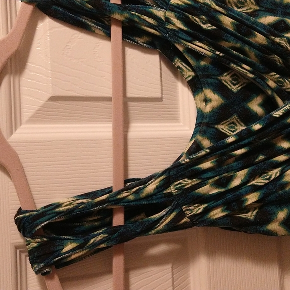 SOMA Sun Dress Medium Blue-green Black Cream - Picture 5 of 5